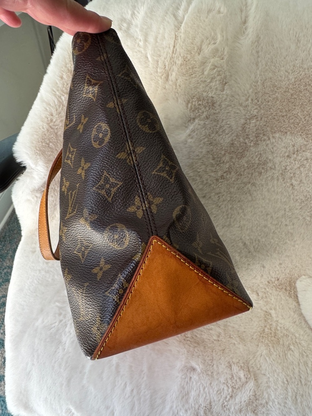 Louis Vuitton Cabas Piano Monogram Canvas shoulder bag with Vachetta trim - Picture 7 of 16